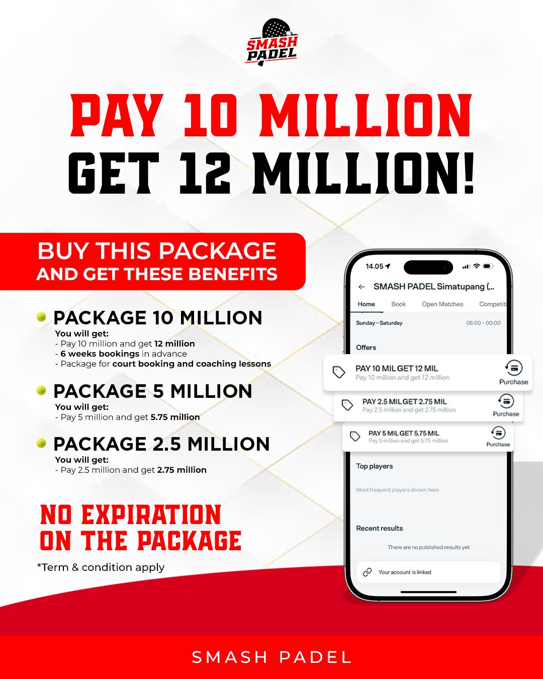 Top-Up Promotion: Pay 10M Get 12M