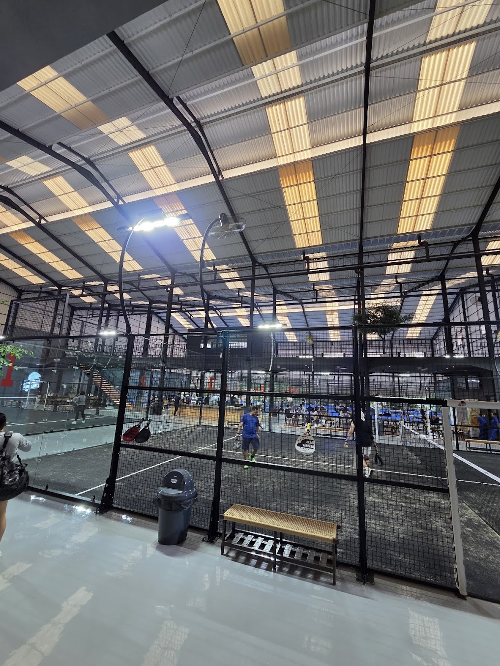 Professional padel court at BSD location with excellent lighting